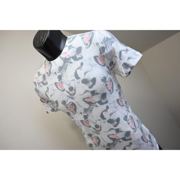 Topman Tee Shirt Graphic Wolfs Slim Fit Short Sleeve Casual Mens Size Small - Picture 1 of 6